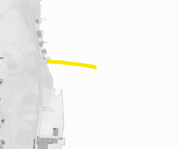 kart som viser kvar sjøleidning skal gå - Klikk for stort bilete